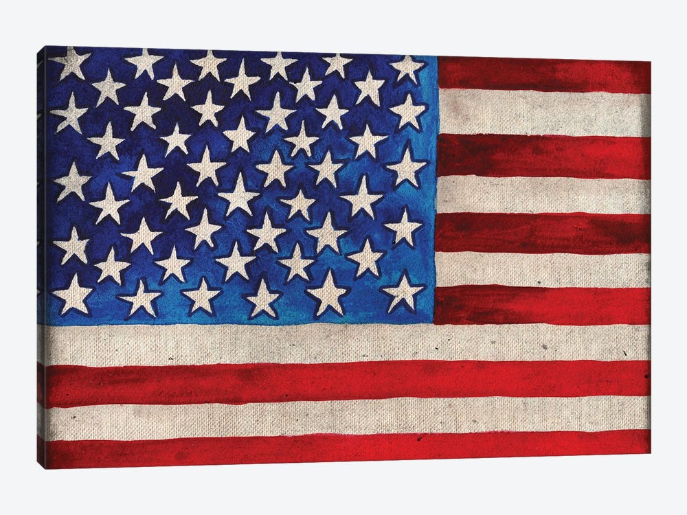 American Flag by Elizabeth Medley 1-piece Canvas Print