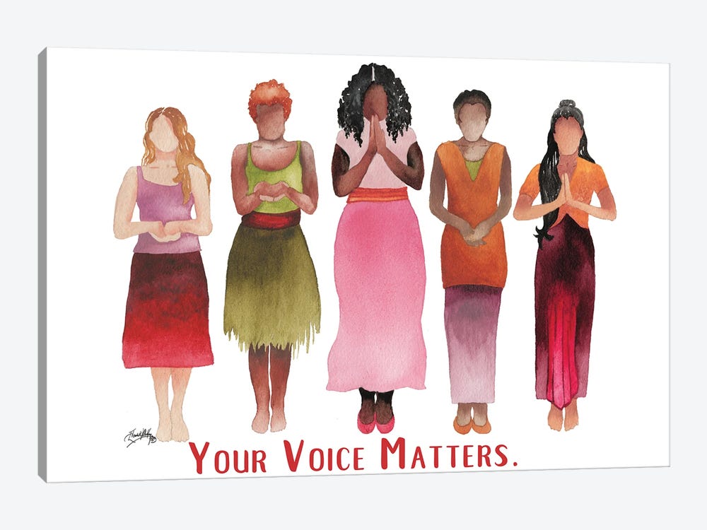 Your Voice Matters by Elizabeth Medley 1-piece Canvas Art Print
