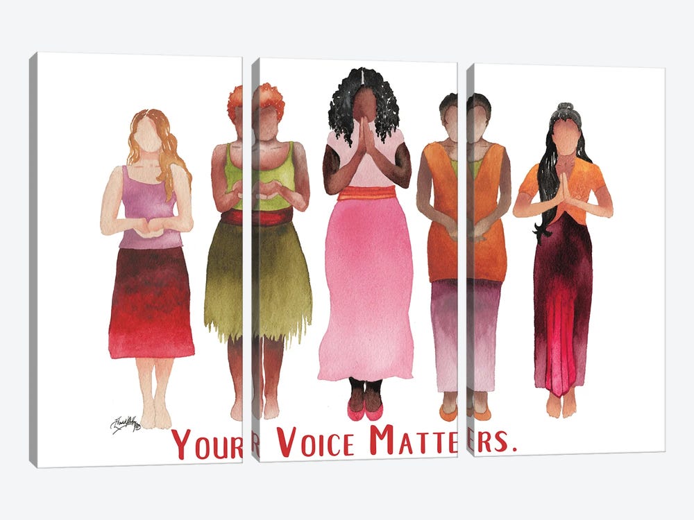 Your Voice Matters by Elizabeth Medley 3-piece Art Print