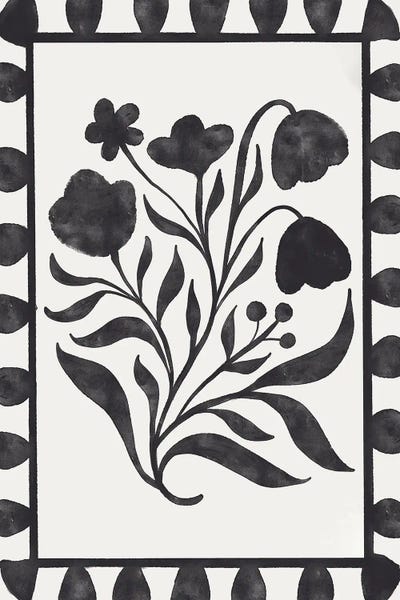 Floral Pop On White I