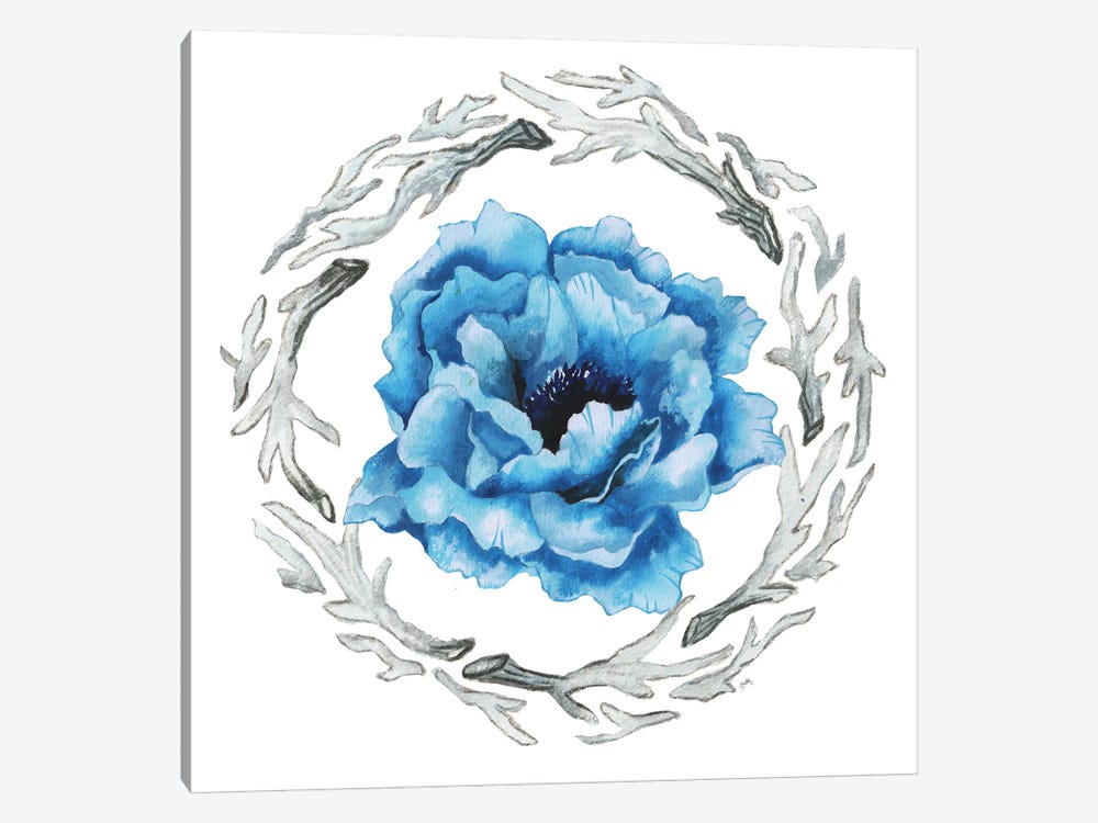 Blue Flower I by Elizabeth Medley 1-piece Canvas Art