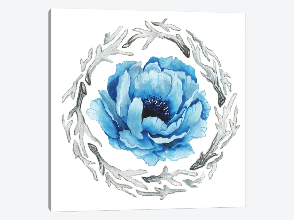 Blue Flower II by Elizabeth Medley 1-piece Canvas Art Print