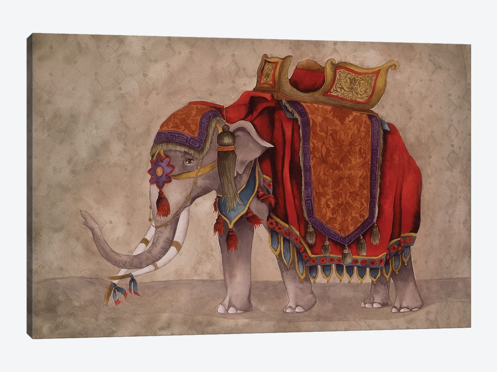 Ceremonial Elephants I by Elizabeth Medley 1-piece Canvas Print