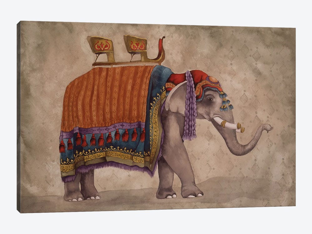 Ceremonial Elephants II by Elizabeth Medley 1-piece Canvas Art
