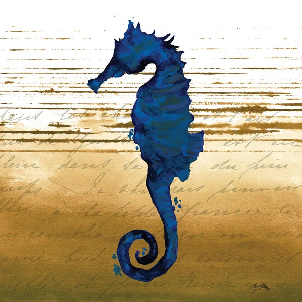 Seahorses: Coastal Blue III by Elizabeth Medley