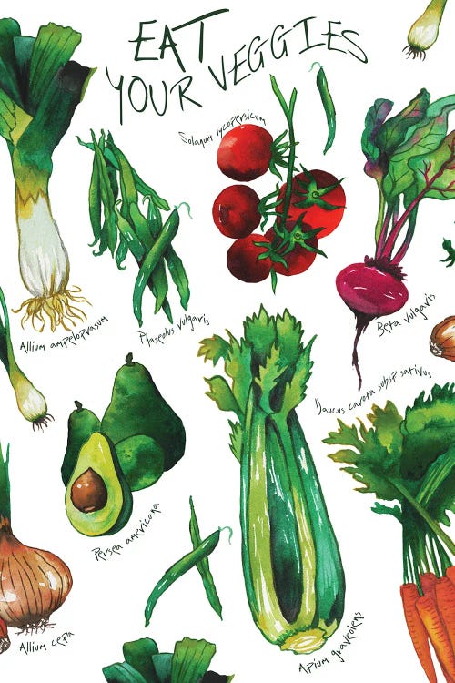 Eat Your Veggies by Elizabeth Medley wall art