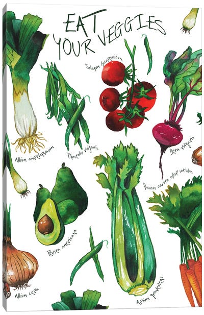 Eat Your Veggies Canvas Art Print - Elizabeth Medley