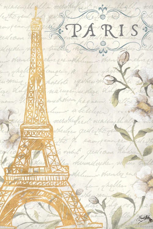 Golden Paris I by Elizabeth Medley wall art
