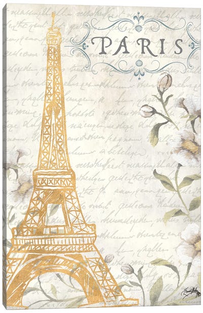 Golden Paris I Canvas Art Print - Elizabeth Medley