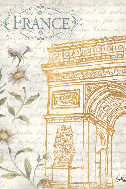 Golden Paris II by Elizabeth Medley wall art