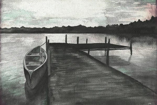 Docks & Piers: Gray Morning on the Lake by Elizabeth Medley