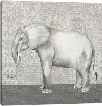 Introspective Elephant Canvas Art Print - Elizabeth Medley