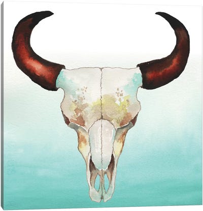 Country Skull Canvas Art Print - Elizabeth Medley