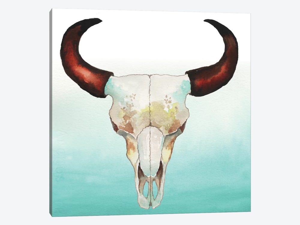 Country Skull by Elizabeth Medley 1-piece Canvas Art Print