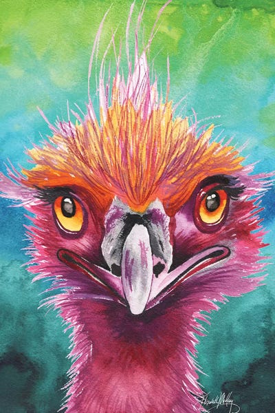 Emus of a Feather by Elizabeth Medley multi panel art