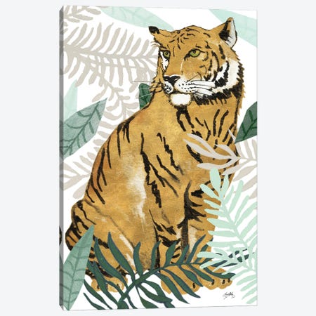 Jungle Tiger II Canvas Print #EMD42} by Elizabeth Medley Canvas Wall Art