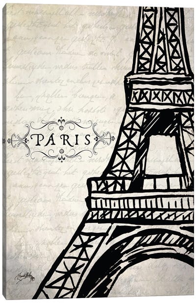 Paris Eiffel Canvas Art Print - Elizabeth Medley