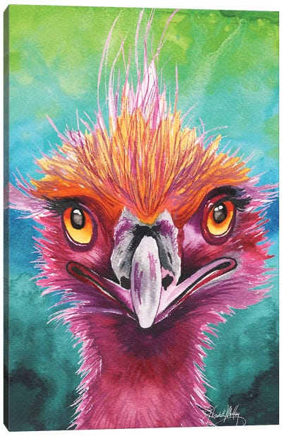 Emus of a Feather Canvas Art Print - Ostrich Art