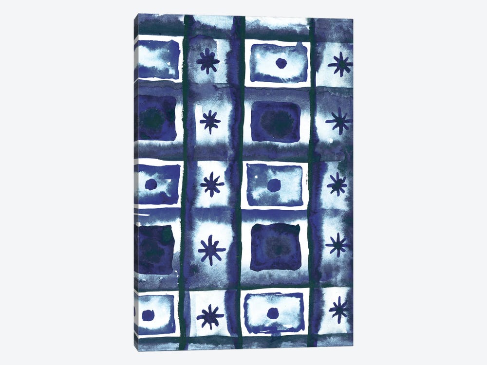 Shibori Box Pattern I by Elizabeth Medley 1-piece Canvas Print