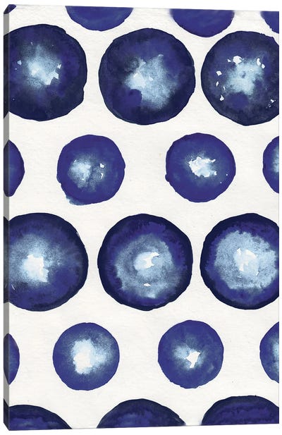 Shibori Dots Canvas Art Print - Polka Dot Patterns