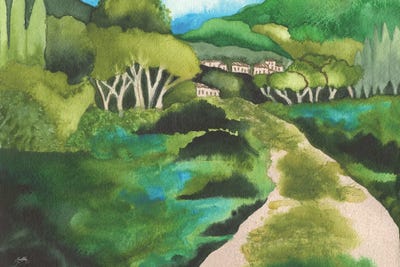 Small Village I by Elizabeth Medley framed wall art