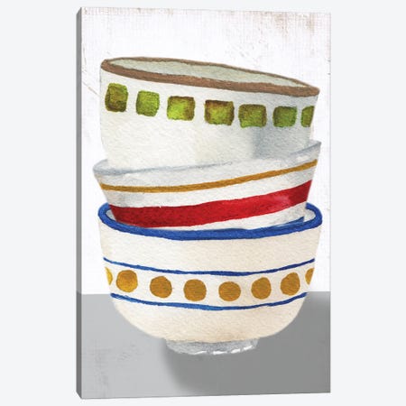 Stacked Bowls I Canvas Print #EMD63} by Elizabeth Medley Canvas Art