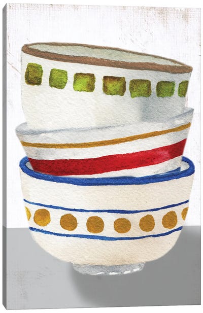 Stacked Bowls I Canvas Art Print - Elizabeth Medley