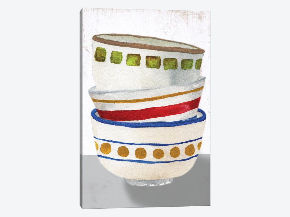 Stacked Bowls I by Elizabeth Medley 1-piece Canvas Art Print