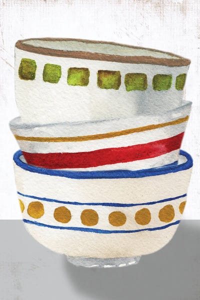 Elizabeth Medley: Stacked Bowls I by Elizabeth Medley