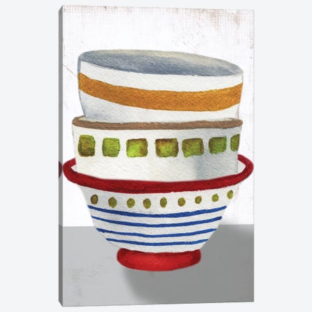 Stacked Bowls II Canvas Print #EMD64} by Elizabeth Medley Canvas Print