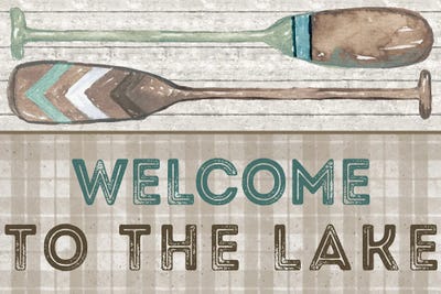 Welcome to the Lake by Elizabeth Medley framed canvas print