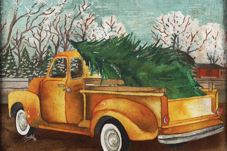 Yellow Truck and Tree III by Elizabeth Medley wall art