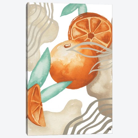 Art Deco Orange Canvas Print #EMD74} by Elizabeth Medley Canvas Artwork
