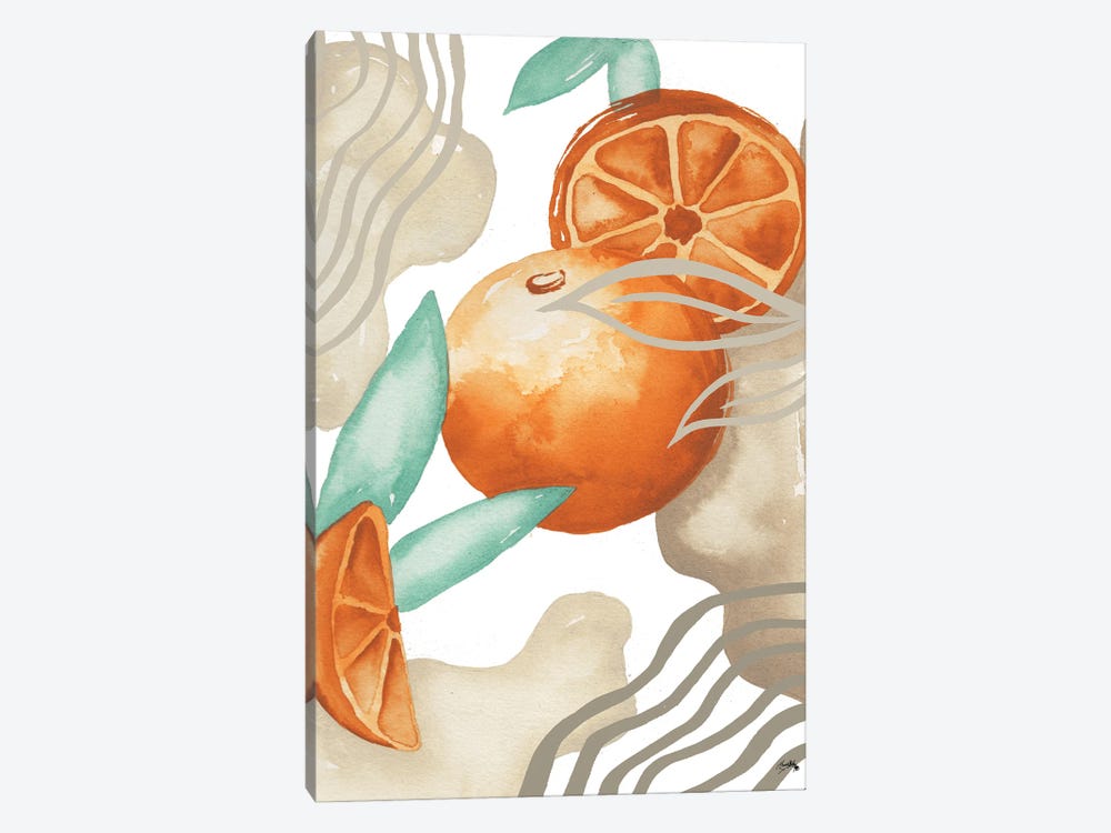 Art Deco Orange by Elizabeth Medley 1-piece Canvas Print