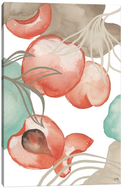 Art Deco Peach Canvas Art Print - Elizabeth Medley