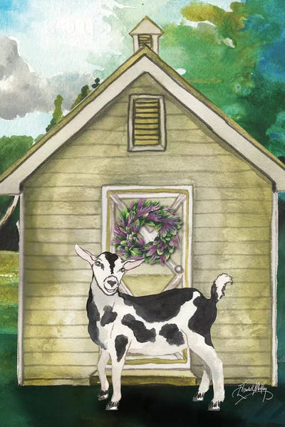 Goat Shed II by Elizabeth Medley framed canvas print