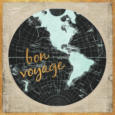 Bon Voyage World I by Elizabeth Medley framed wall art