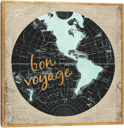 Bon Voyage World I Canvas Art Print - Antique World Maps