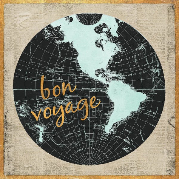 Vintage & Retro: Bon Voyage World I by Elizabeth Medley