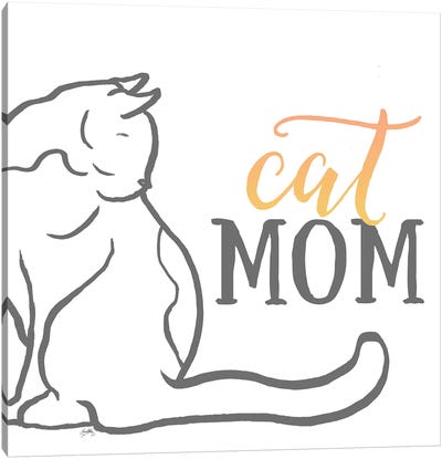 Cat Mom Canvas Art Print - Elizabeth Medley