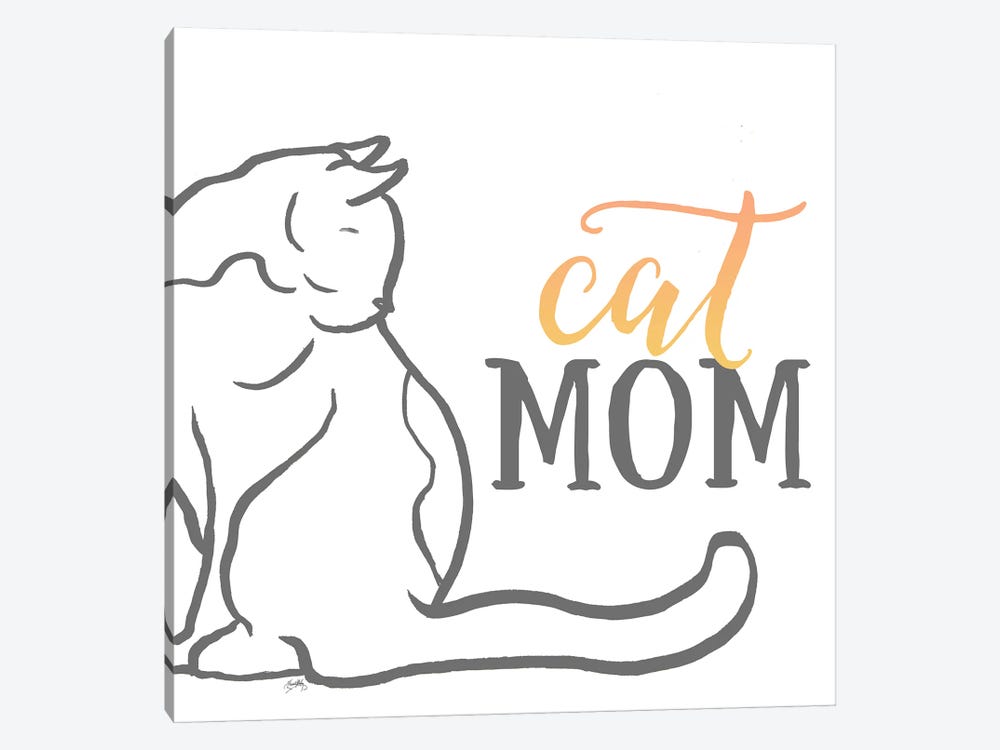 Cat Mom by Elizabeth Medley 1-piece Art Print