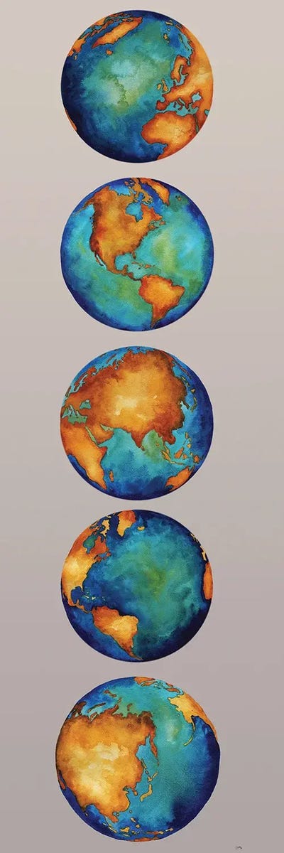 Earth by Elizabeth Medley multi panel art