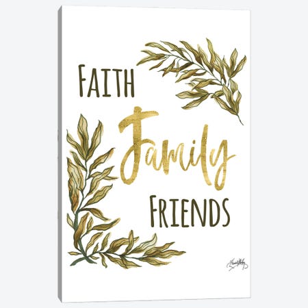 Faith Family Friends Canvas Print #EMD97} by Elizabeth Medley Canvas Wall Art