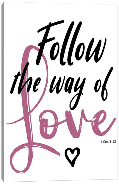 Follow Love Canvas Art Print - Elizabeth Medley