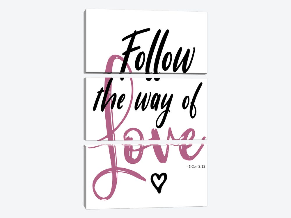 Follow Love by Elizabeth Medley 3-piece Canvas Art