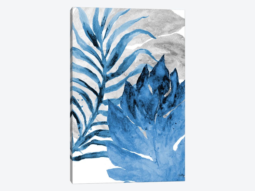 Blue Fern and Leaf I by Elizabeth Medley 1-piece Art Print