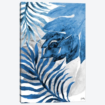 Blue Fern and Leaf II Canvas Print #EME112} by Elizabeth Medley Art Print
