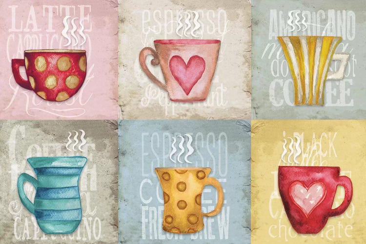 Coffee Pattern by Elizabeth Medley wall art