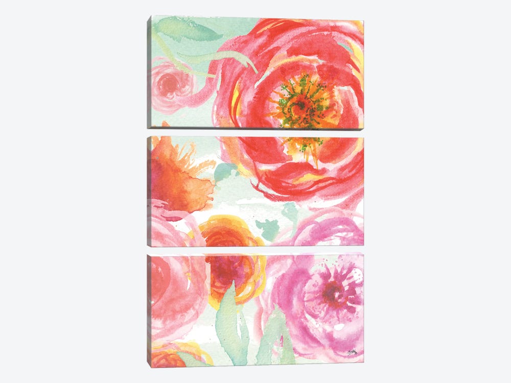Colorful Roses I by Elizabeth Medley 3-piece Art Print