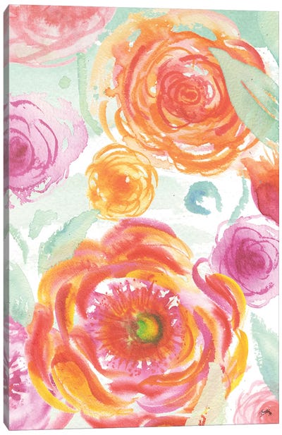 Colorful Roses II Canvas Art Print - Elizabeth Medley